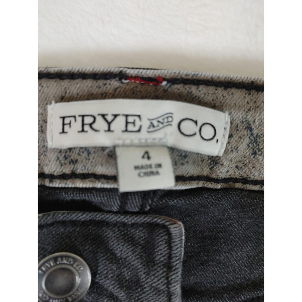 Frye and co Flare 5 button womens Mid rise Charcoal wash jeans 4 0615 - Picture 4 of 10